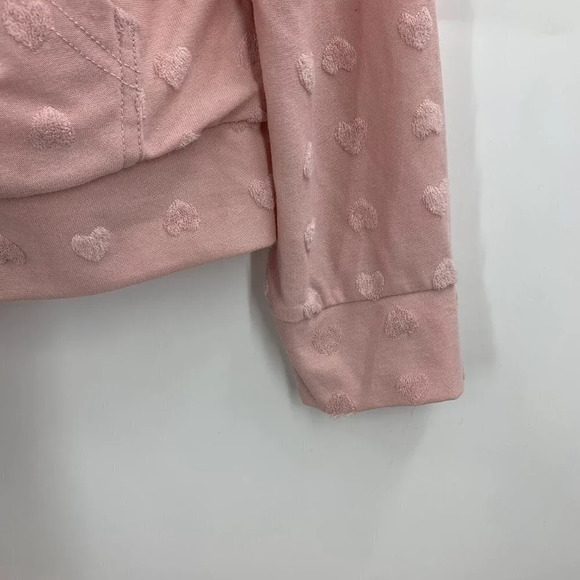 Bobeau Women's‎ Flocked Hearts Ultraplush Full Zip Long Sleeve Hoodie Size L NWT - Picture 5 of 13